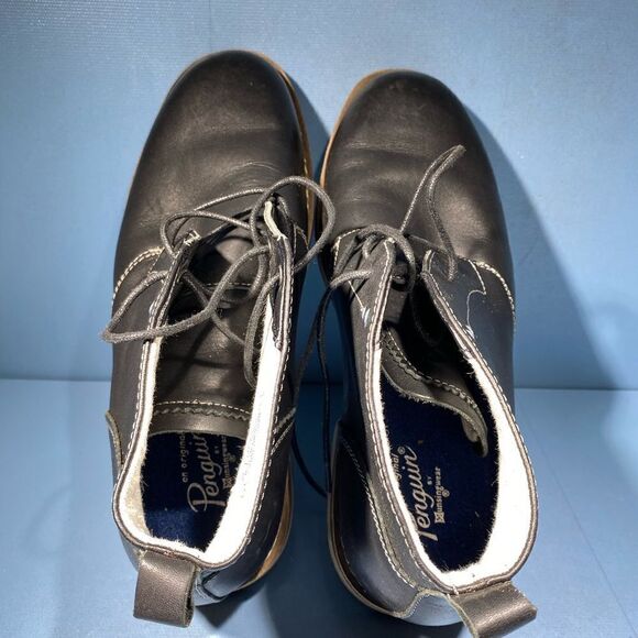 Original Penguin Mens Size 11 Chukka Leather Boots Black - Picture 6 of 8